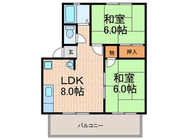 浅尾ハイツ東の物件間取画像